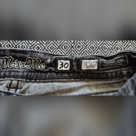 Miss Me Black Skinny Jeans Size 30 - Picture 8 of 10